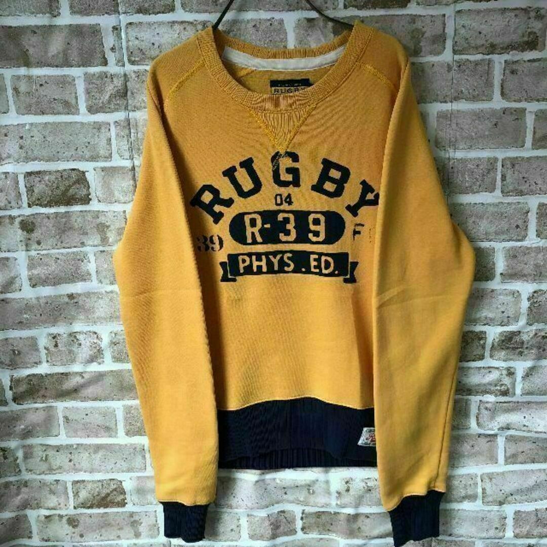 【希少】ralph lauren RUGBY スウェット XS　 イエロー メンズのトップス(スウェット)の商品写真