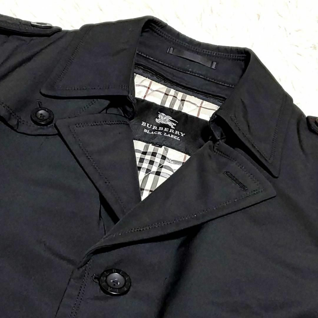 BURBERRY BLACK LABEL(バーバリーブラックレーベル)のM バーバリーブラックレーベル トレンチ ノバチェック 中綿 ライナー 黒 メンズのジャケット/アウター(トレンチコート)の商品写真