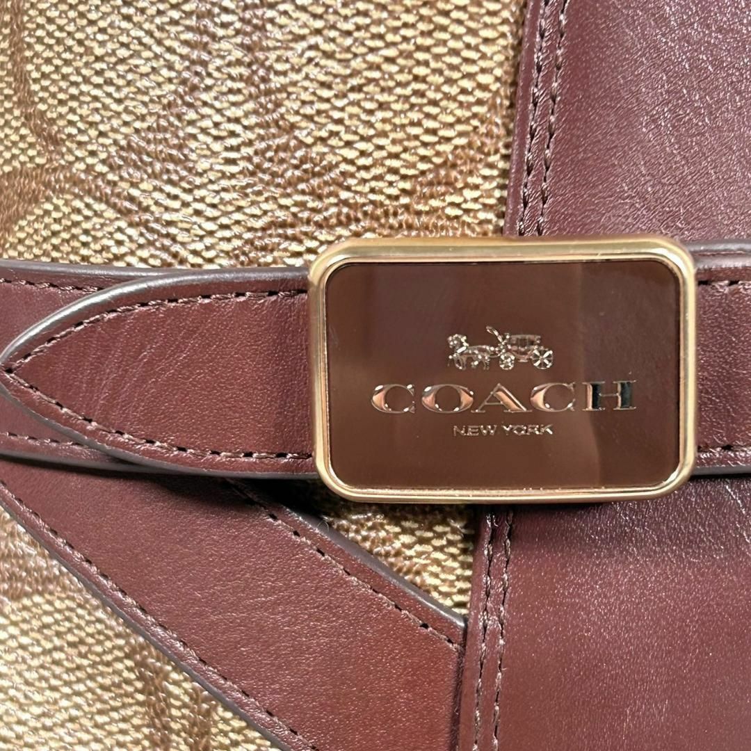 COACH(コーチ)の試着のみ COACH 23.5cm サイドジップ ジョッパーブーツ シグネチャー レディースの靴/シューズ(ブーツ)の商品写真