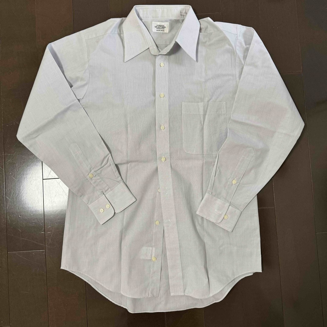 青山(アオヤマ)の【美品】SHAPORD 形態安定  長袖シャツ 38-82 M ブルー格子 メンズのトップス(シャツ)の商品写真