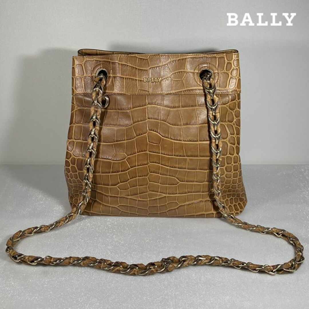 Bally(バリー)のBALLY クロコ型押し レザー ワンショルダー ショルダーバッグ イタリア製 レディースのバッグ(ショルダーバッグ)の商品写真