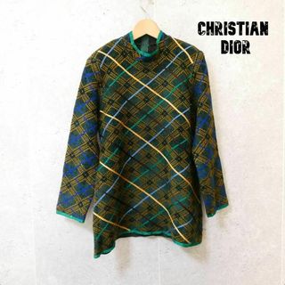 クリスチャンディオール(Christian Dior)の美品 Mademoiselle Dior 総柄 ハイネック ニット セーター(ニット/セーター)