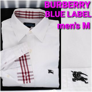 バーバリーブルーレーベル(BURBERRY BLUE LABEL)のBURBERRY BLUE LABEL ビジネスシャツ M 襟裏＆袖裏チェック柄(シャツ)