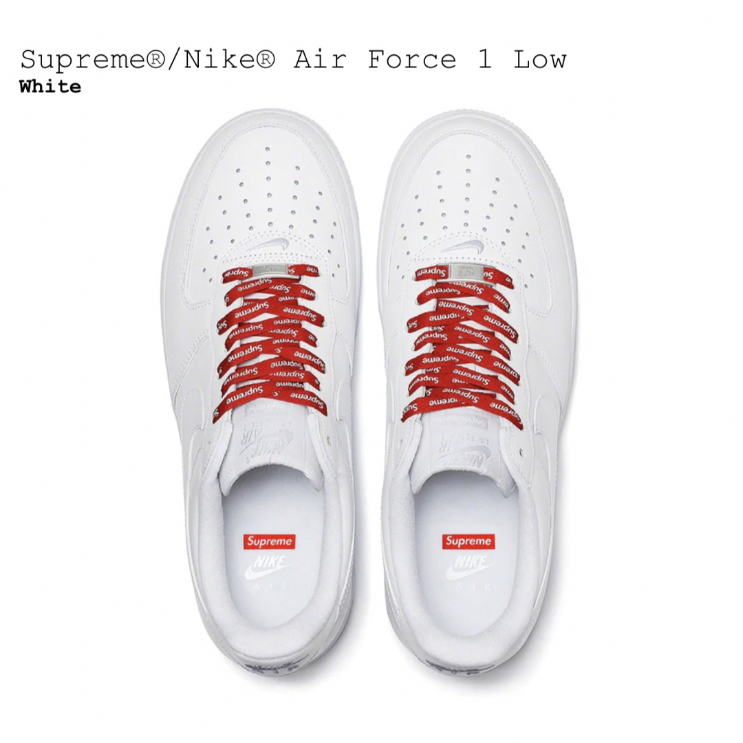 Supreme(シュプリーム)の【新品】SUPREME NIKE AIR FORCE 1 LOW 27.5㎝ 白 メンズの靴/シューズ(スニーカー)の商品写真