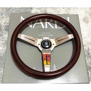 ナルディ(ナルディ)の希少【NARDI Classic】美品34Φ ウッドステアリング　即決大歓迎(汎用パーツ)