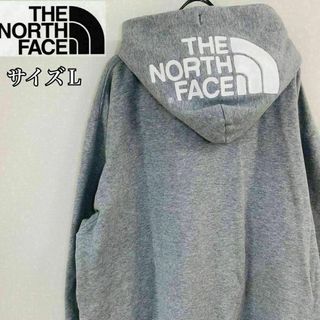 ザノースフェイス(THE NORTH FACE)の【大人気】ノースフェイス ジップパーカー サイズL　リアビューフル グレー(パーカー)