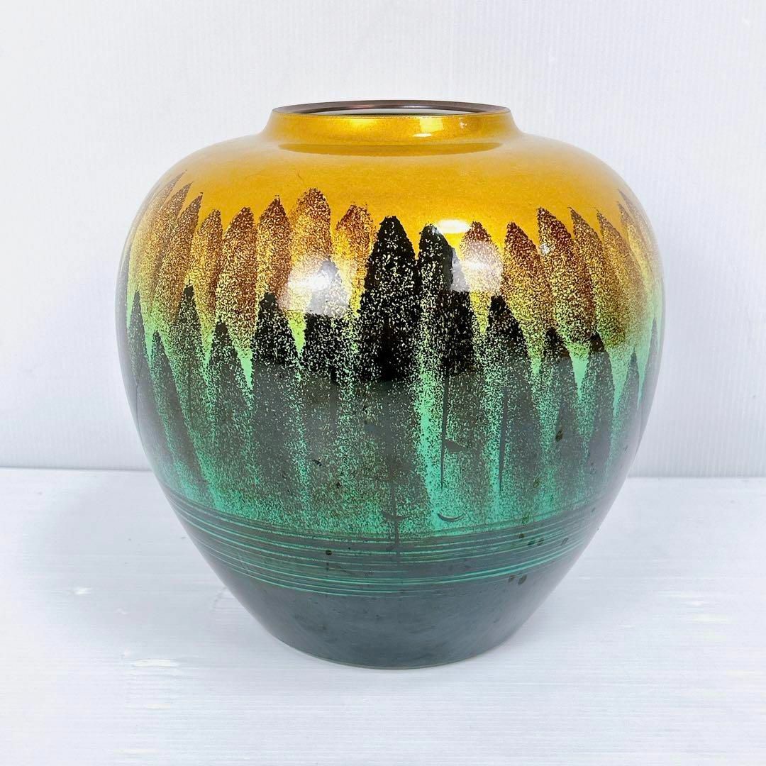 【状態良好】九谷焼　岳洋造　色絵陶磁器　花瓶　壺　フラワースタンド　インテリア