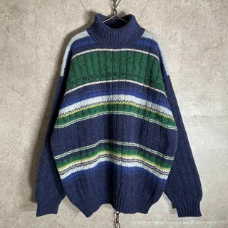 ベネトン(BENETTON)のイタリー製 BlueFamily Benetton タートルネック ウールニット(ニット/セーター)