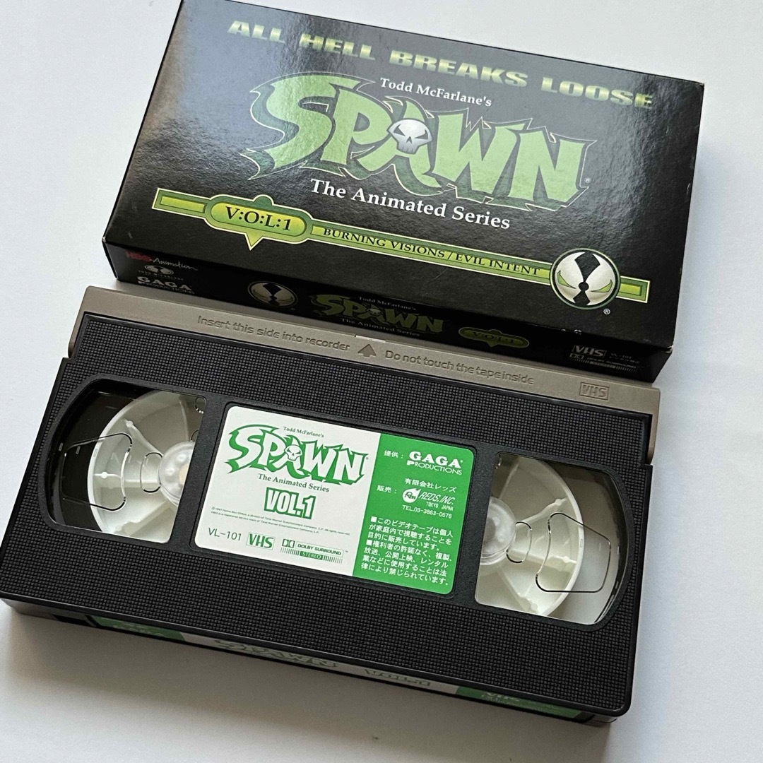 【未使用】SPAWN ビデオテープ　アメコミ　レア　コレクションアイテム　レトロ エンタメ/ホビーの漫画(アメコミ/海外作品)の商品写真