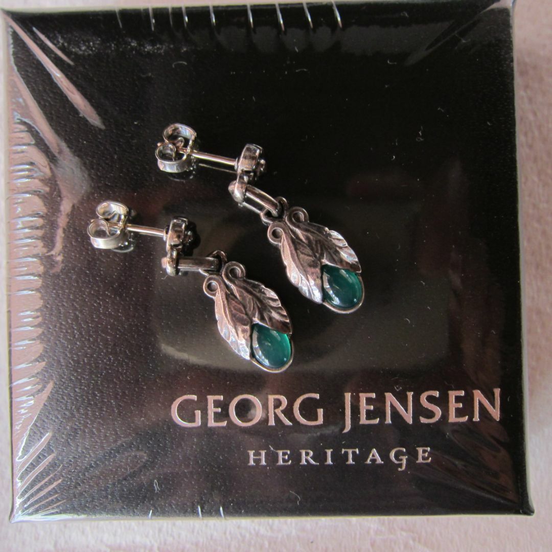 Georg Jensen(ジョージジェンセン)の【新品】ジョージ・ジェンセン　2008イヤーピアス・グリーンアゲイト　 レディースのアクセサリー(ピアス)の商品写真