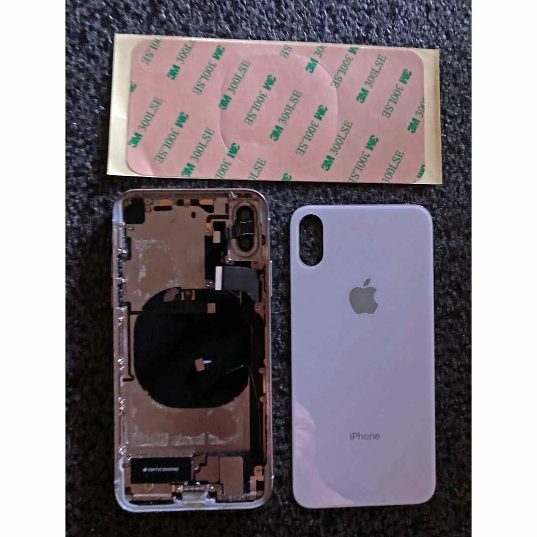 iPhone X 背面パネル(白) スマホ/家電/カメラのスマートフォン/携帯電話(その他)の商品写真