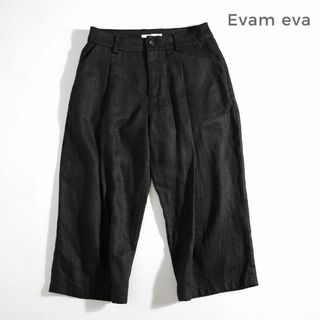 726*evam eva エヴァムエヴァ リネン クロップドパンツ