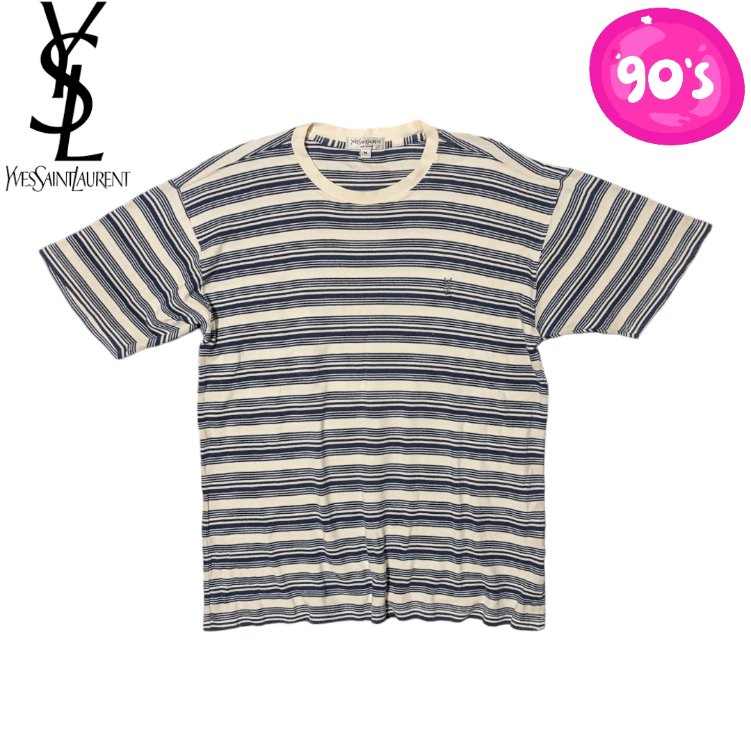 Yves Saint Laurent(イヴサンローラン)のYves Saint Laurent pourhomme ボーダー 半袖Tシャツ メンズのトップス(Tシャツ/カットソー(半袖/袖なし))の商品写真