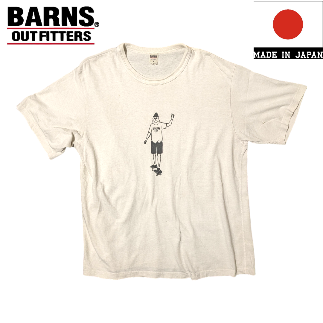 Barns OUTFITTERS(バーンズアウトフィッターズ)のBARNS OUTFITTERS ホワイト スケーター 半袖Tシャツ メンズのトップス(Tシャツ/カットソー(半袖/袖なし))の商品写真