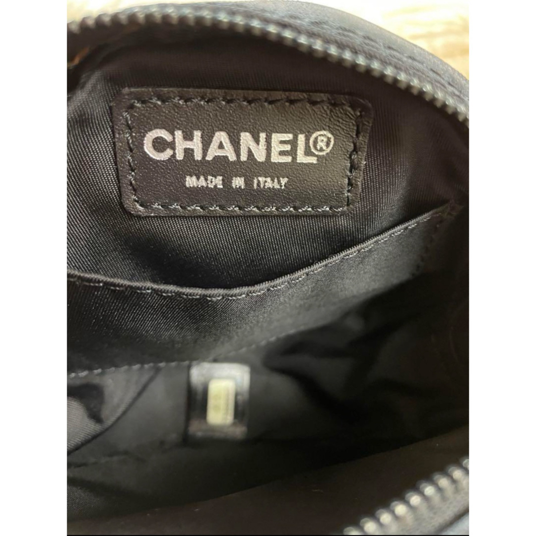 CHANEL(シャネル)のレア VTG Chanel  CCロゴ ナイロン リストレットバッグ レディースのバッグ(クラッチバッグ)の商品写真