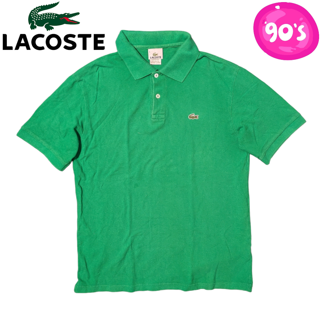 LACOSTE(ラコステ)のy2k 90s LACOSTE グリーン コットン 半袖ポロシャツ メンズのトップス(ポロシャツ)の商品写真