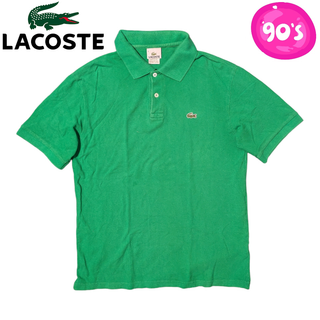 ラコステ(LACOSTE)のy2k 90s LACOSTE グリーン コットン 半袖ポロシャツ(ポロシャツ)