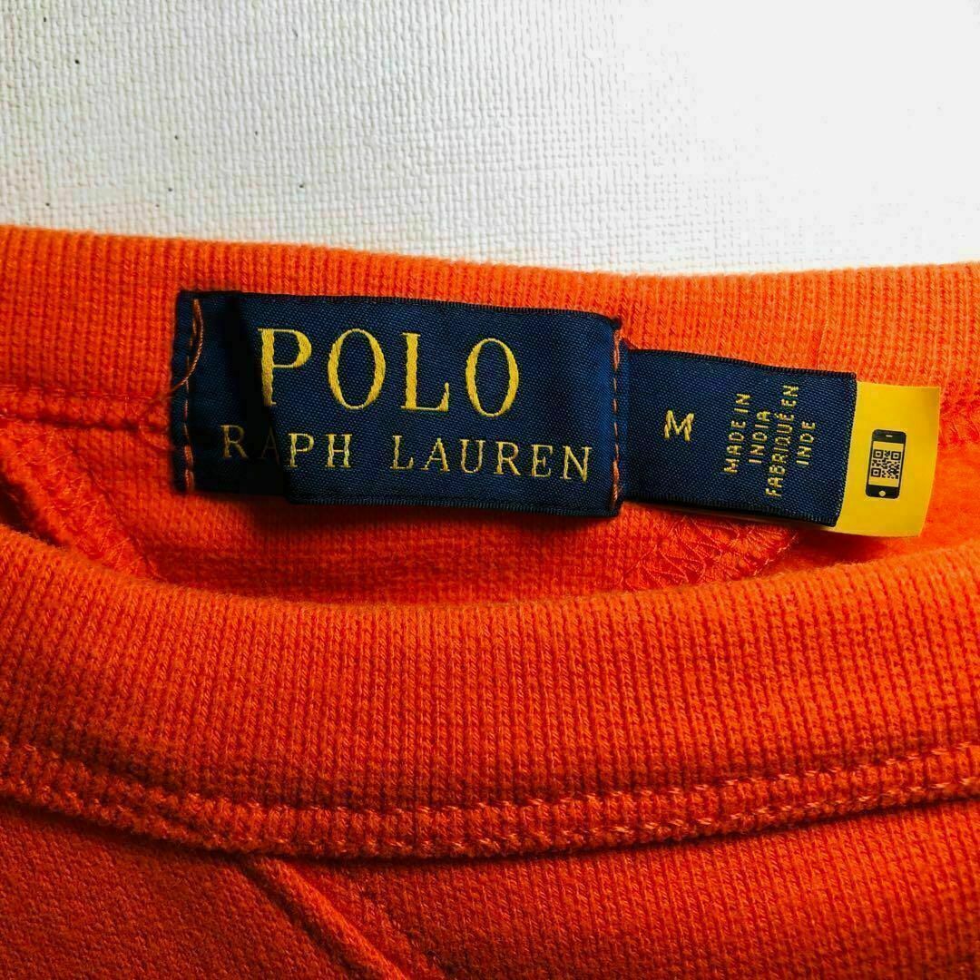 POLO RALPH LAUREN(ポロラルフローレン)の【大人気】ポロラルフローレン スウェット サイズMビッグポニー オレンジ 裏起毛 メンズのトップス(スウェット)の商品写真