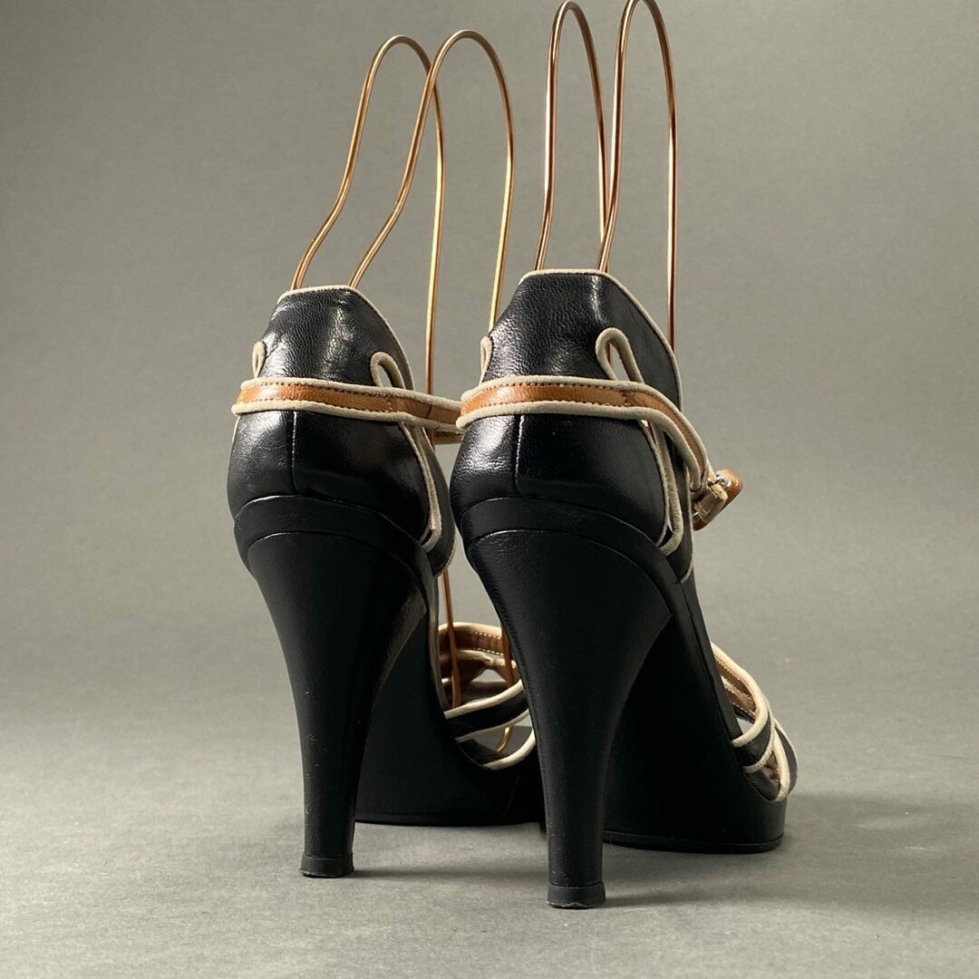 Marni(マルニ)の6c3 MARNI マルニ レザー サンダル パンプス 35 ブラック レザー イタリア製 ストラップ シューズ Leather レディースの靴/シューズ(サンダル)の商品写真