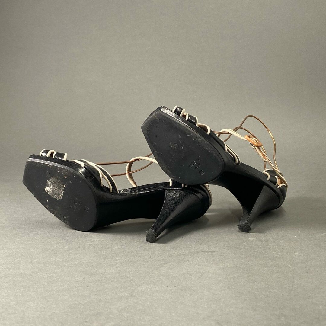 Marni(マルニ)の6c3 MARNI マルニ レザー サンダル パンプス 35 ブラック レザー イタリア製 ストラップ シューズ Leather レディースの靴/シューズ(サンダル)の商品写真