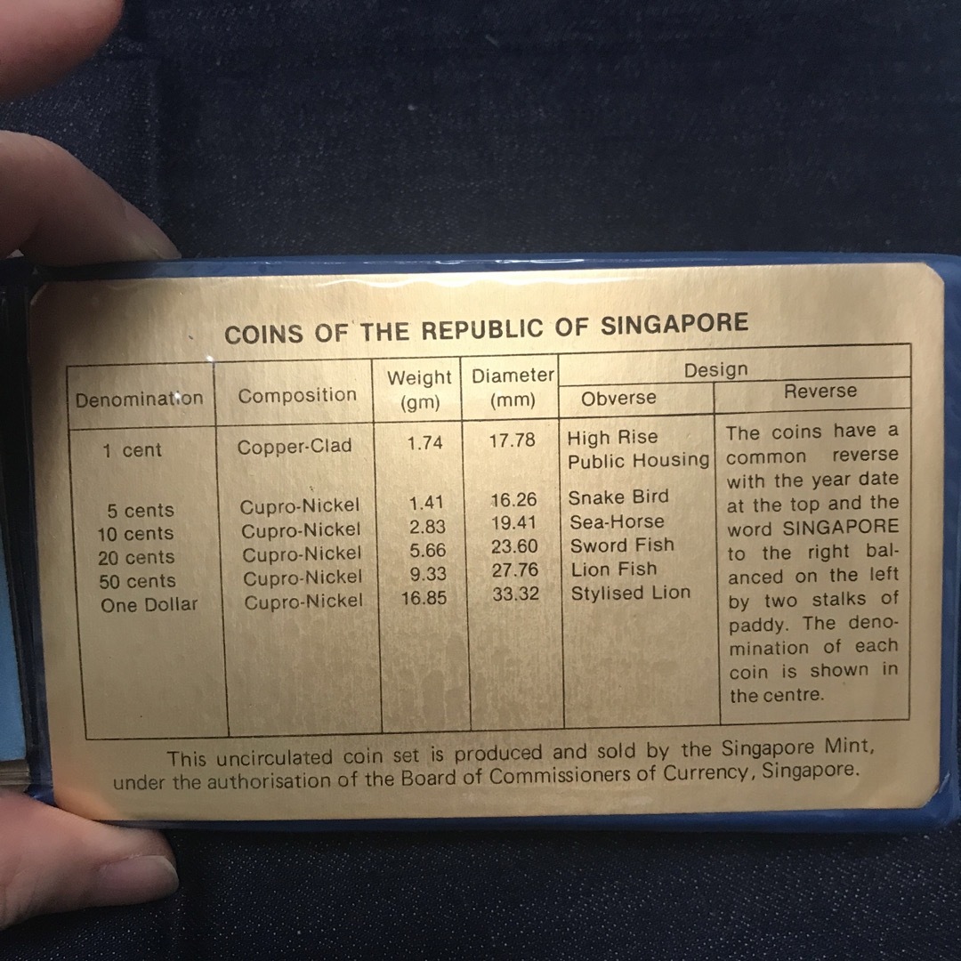 1982年　シンガポール　コインセット エンタメ/ホビーの美術品/アンティーク(貨幣)の商品写真