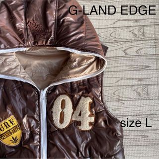 [美品]G-LAND EDGE  レディース中綿リバーシブルダウンベスト　L(ダウンベスト)