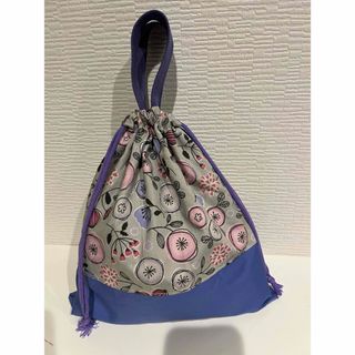 ハンドメイド☆体操服袋☆まるいお花(外出用品)