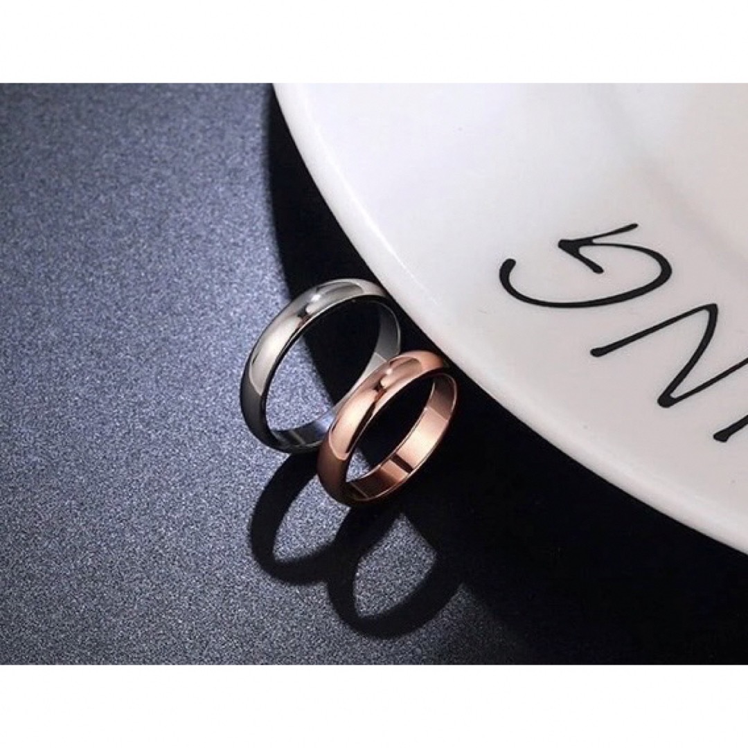 ツヤリング ステンレスリング ステンレス指輪  ピンキーリング ペアリング レディースのアクセサリー(リング(指輪))の商品写真