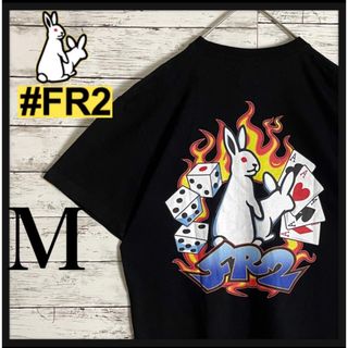 エフアールツー(#FR2)の【希少デザイン】FR2 エフアールツー 刺繍ロゴ バックプリント  Tシャツ(Tシャツ/カットソー(半袖/袖なし))