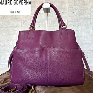 【未使用級】MAURO GOVERNA VIOLA 2WAYバッグ定価約26万(ハンドバッグ)