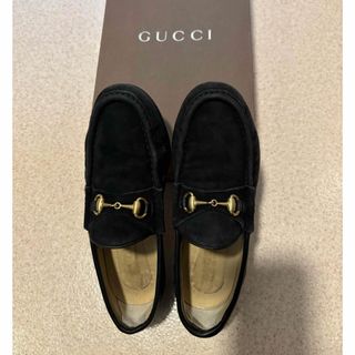 グッチ(Gucci)のGUCCI スエードホースビットローファー(ローファー/革靴)
