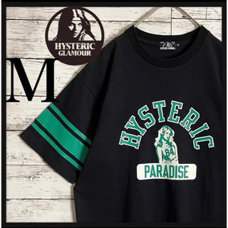 ヒステリックグラマー(HYSTERIC GLAMOUR)の【希少デザイン】ヒステリックグラマー ヒスガール Tシャツ 袖ライン 美品(Tシャツ/カットソー(半袖/袖なし))