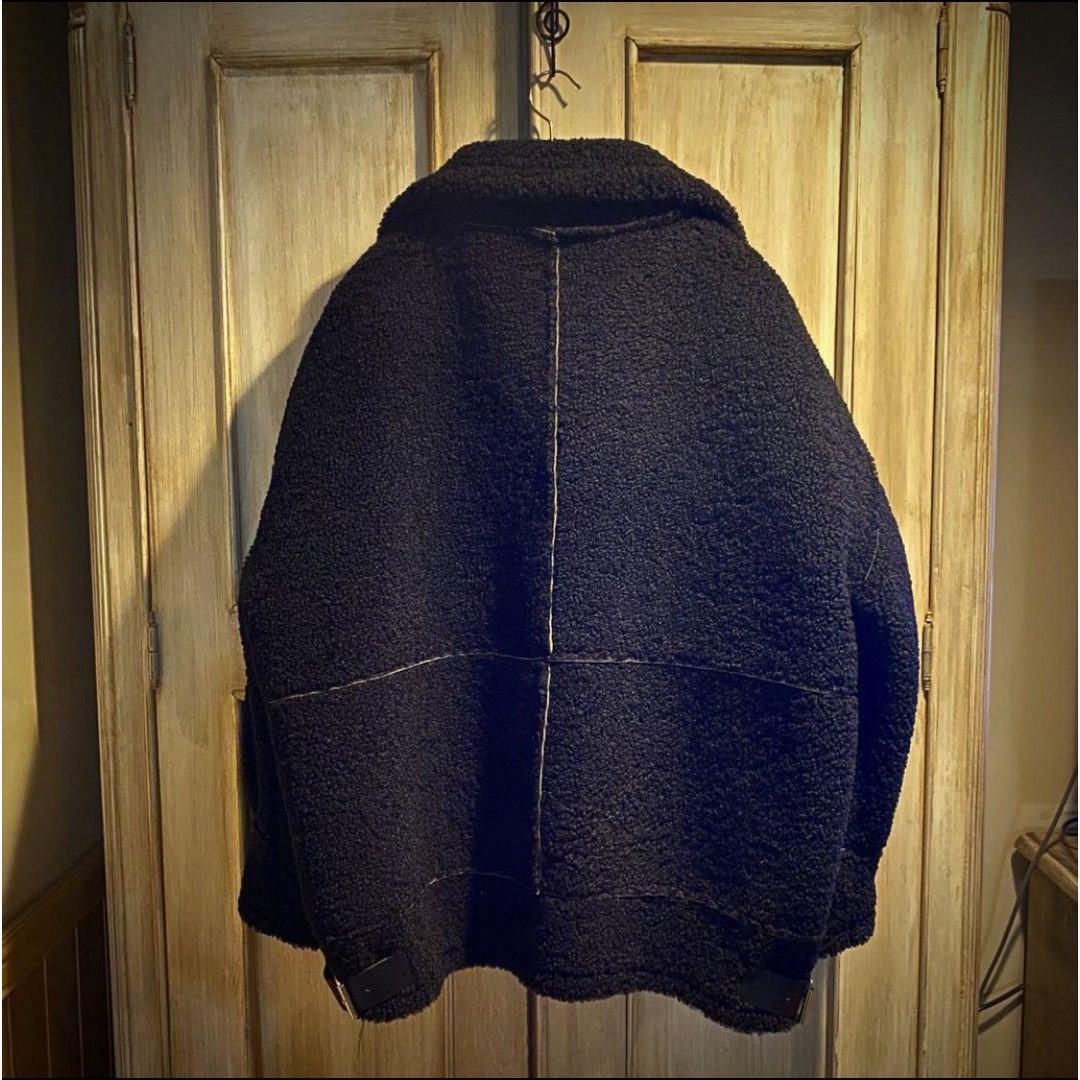 dandan fashions ボアジャケット ブラック ワッペン レア メンズのジャケット/アウター(その他)の商品写真