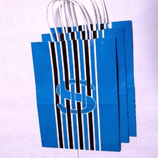 資生堂パーラー ショップ袋 ブルー 3枚 ショップバッグ ショッパー 日本製(ショップ袋)