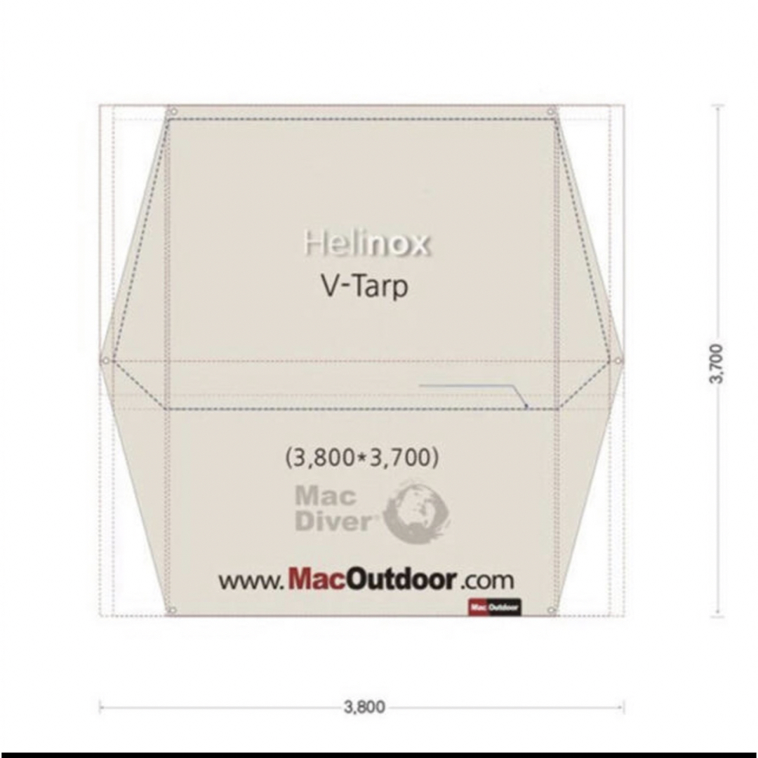 Helinox(ヘリノックス)のヘリノックス Vタープ　専用　グランドシート　Mac outdoor スポーツ/アウトドアのアウトドア(テント/タープ)の商品写真