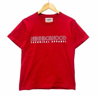 ネイバーフッド(NEIGHBORHOOD)のNEIGHBORHOOD ネイバーフッド ロゴプリント Tシャツ 半袖 赤 サイズ S 正規品 / B5032(Tシャツ/カットソー(半袖/袖なし))