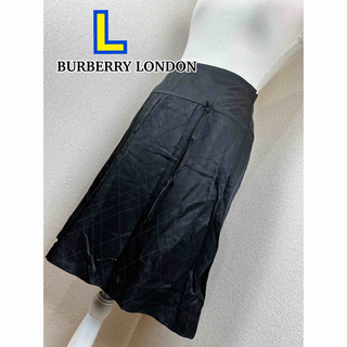 バーバリー(BURBERRY)のBURBERRY LONDON スカート L   絹100%♪(ひざ丈スカート)