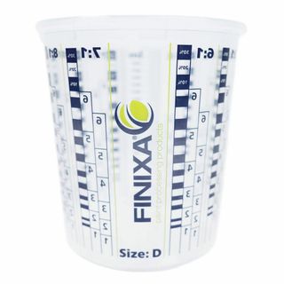 2240ml　6個セット FINIXA プリントミキシングカップ・保管用蓋×6個(メンテナンス用品)