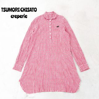 ツモリチサト(TSUMORI CHISATO)の★ ツモリチサト クレプリ ★ 楊柳 ギンガムチェック ロングシャツ ブラウス(シャツ/ブラウス(長袖/七分))