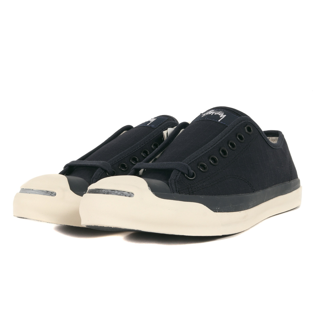 STUSSY(ステューシー)の新品 STUSSY ステューシー サイズ:27.5cm 15AW CONVERSE コンバース リップストップ ジャックパーセル JACK PURCELL ネイビー 紺 US9 ローカット スニーカー コラボ シューズ 靴【メンズ】 メンズの靴/シューズ(スニーカー)の商品写真