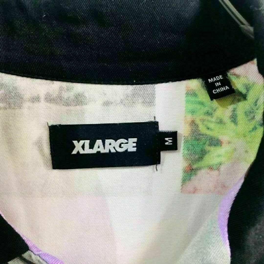 XLARGE(エクストララージ)の【大人気】エクストラージ シャツ サイズM　半袖 パープル 胸ロゴ メンズのトップス(シャツ)の商品写真