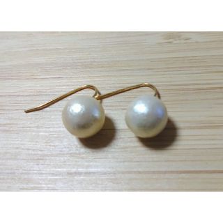 コットンパールピアス 10mm ピアス キャッチレス シンプル オケージョン(ピアス)