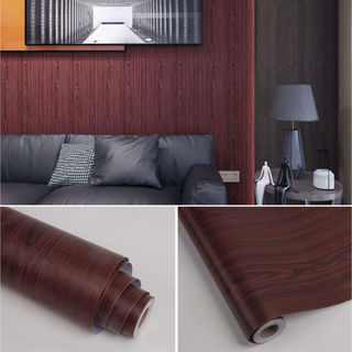DIY研究所 壁紙簡単シート 45cm×10m 濃い木目調 簡単(型紙/パターン)