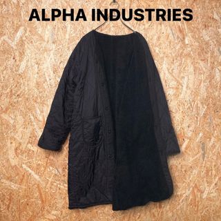 アルファインダストリーズ(ALPHA INDUSTRIES)のALPHA INDUSTRIES 中綿 ロング コート 裏起毛ダウン ジャケット(ロングコート)