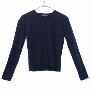 ラルフローレン(Ralph Lauren)のラルフローレン 長袖 Vネック セーター M ネイビー RALPH LAUREN ニット レディース 古着 【240303】(ニット/セーター)