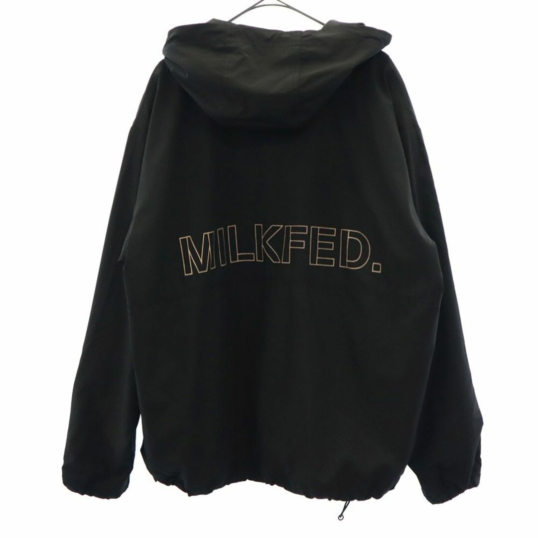 MILKFED.(ミルクフェド)のミルクフェド ロゴワッペン フーディジャケット S ブラック MILKFED. レディース 古着 【240303】 レディースのジャケット/アウター(その他)の商品写真