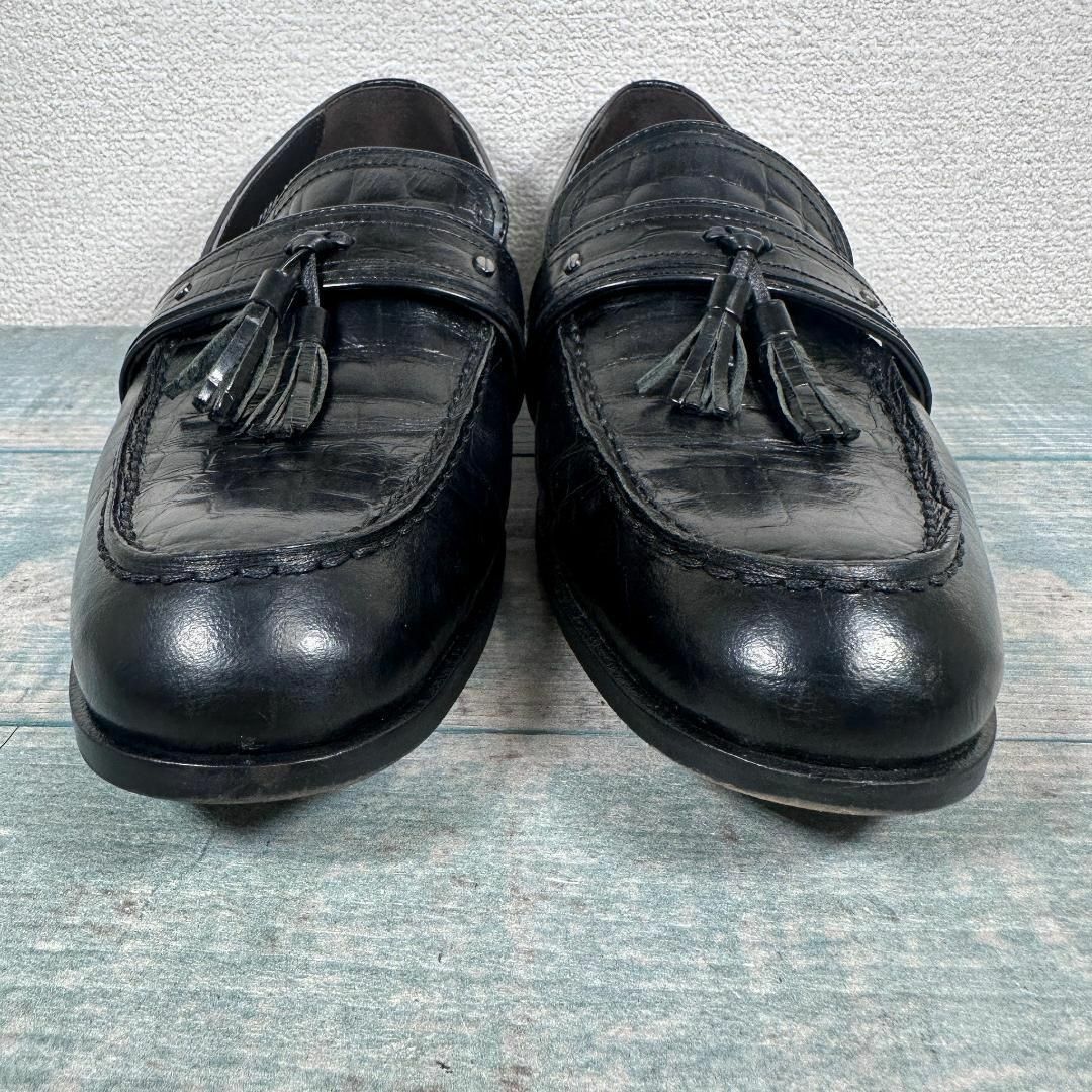 LANVIN(ランバン)の超美品 LANVIN 厚底 25cm クロコダイル 型押し ローファー メンズの靴/シューズ(ドレス/ビジネス)の商品写真