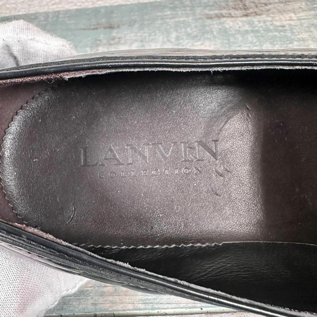 LANVIN(ランバン)の超美品 LANVIN 厚底 25cm クロコダイル 型押し ローファー メンズの靴/シューズ(ドレス/ビジネス)の商品写真