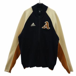 アディダス(adidas)のアディダス 切替 ジップジャケット O ネイビー adidas ロゴプリント メンズ 古着 【240303】(その他)