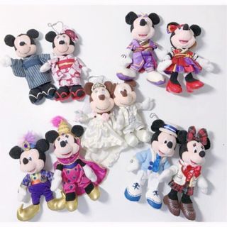 ディズニー(Disney)のぬいぐるみバッジ 🐭 まとめ売り 5組10点セット ミッキー ミニー(キャラクターグッズ)